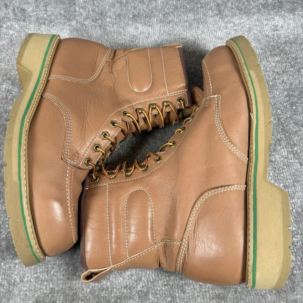 Hytest FootRests Boots Men's 9.5D‎ Brown Comp Toe Safety Lace Up USA Union Made